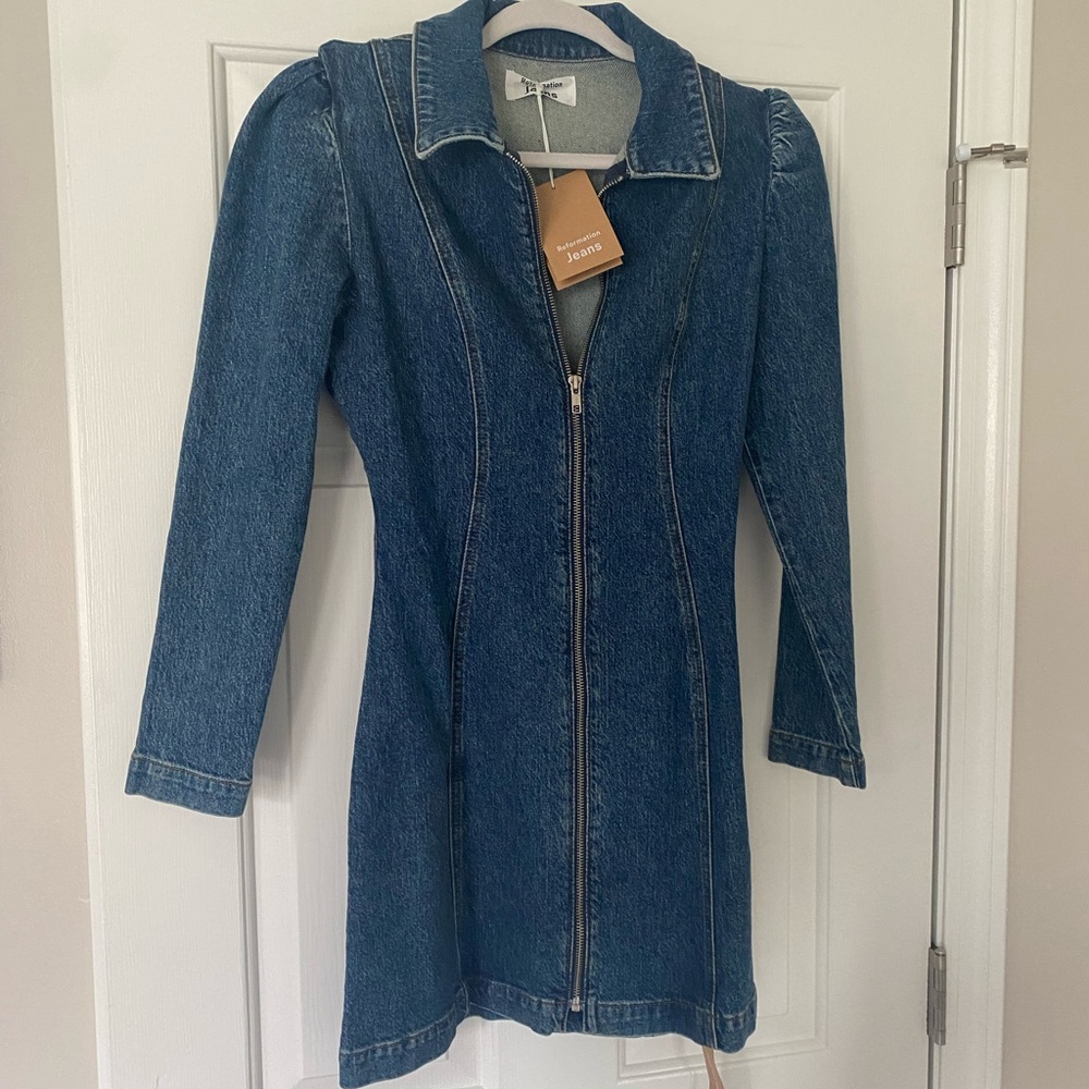 NWT Reformation denim dress